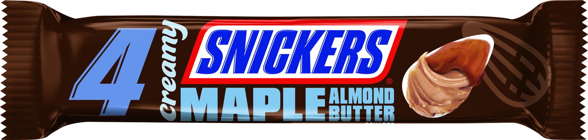 slide 1 of 8, Snickers Creamy SNICKERS Maple Almond Butter Share Size Candy Bars, 2.14-Ounce Bar, 2 oz