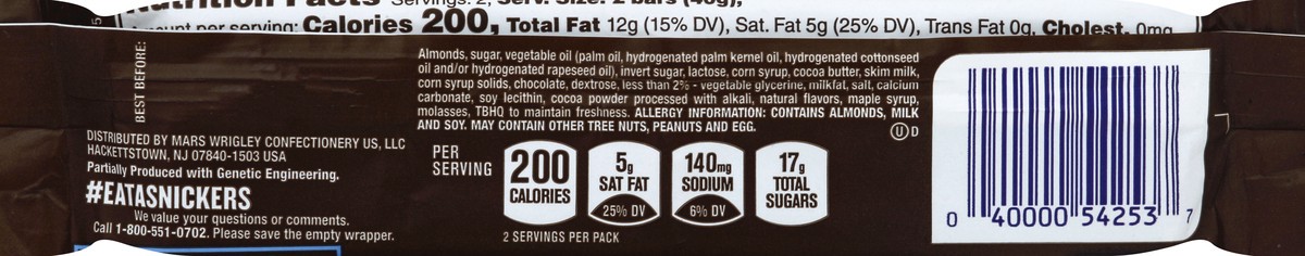 slide 7 of 8, Snickers Creamy SNICKERS Maple Almond Butter Share Size Candy Bars, 2.14-Ounce Bar, 2 oz