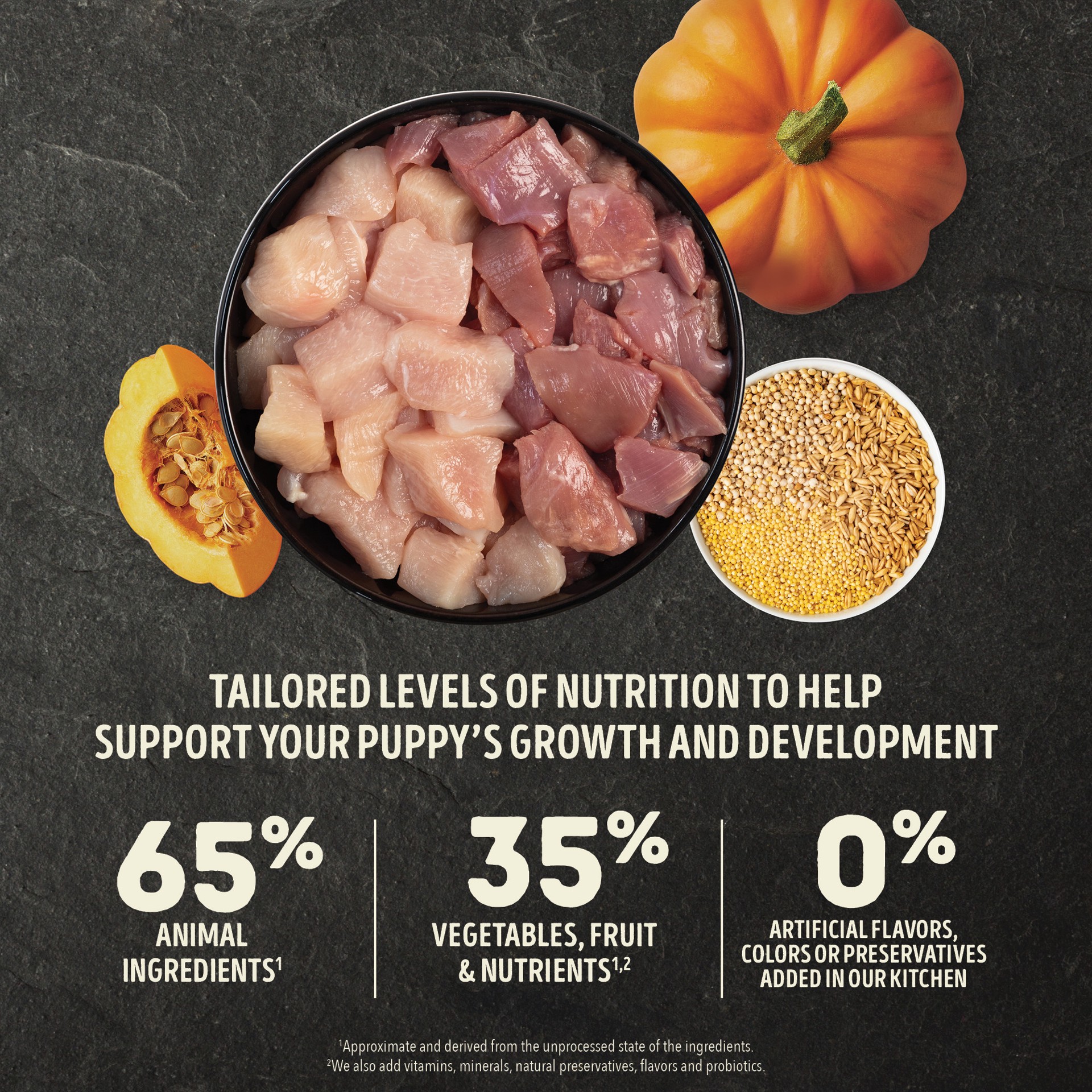 slide 4 of 5, ACANA Wholesome Grains Puppy Large Breed Dry Food, 22.5 lbs., 22.5 lb