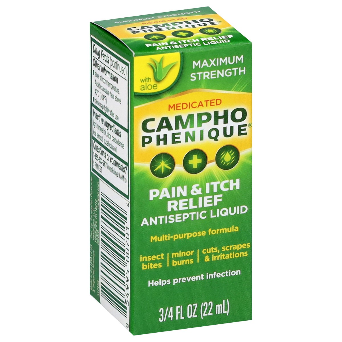 slide 3 of 10, Campho-Phenique Pain & Itch Relief, 0.75 fl oz