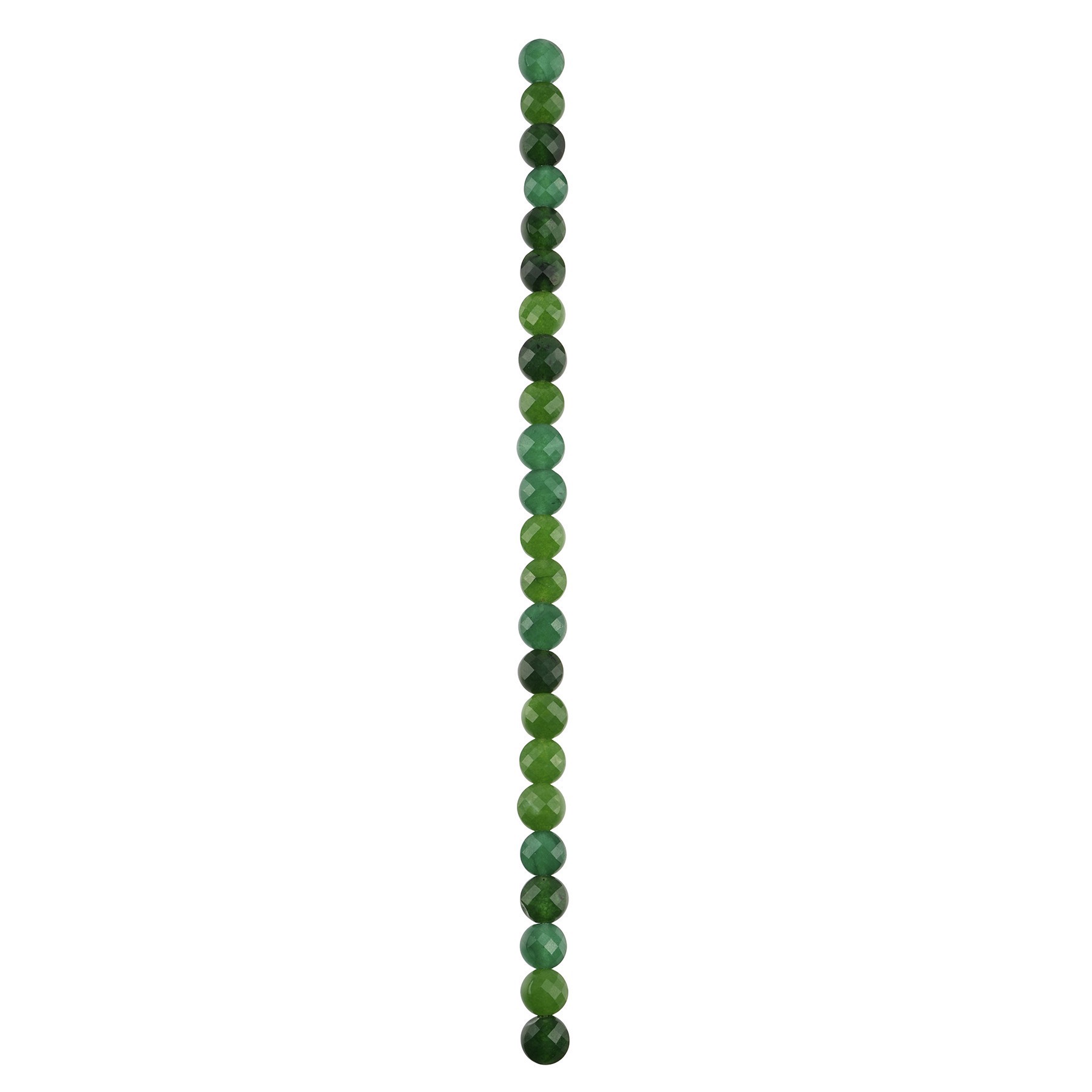 slide 3 of 3, Green Quartz Faceted Coin Beads By Bead Landing, 8 mm