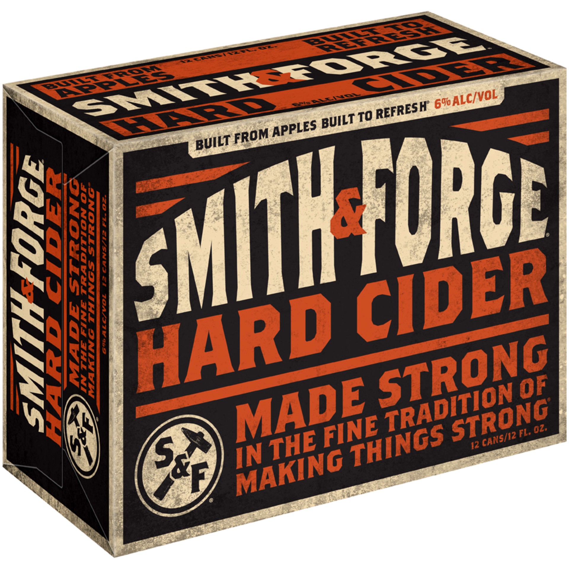 slide 1 of 4, Smith & Forge Hard Cider, 12 Pack, 12 fl. oz. Cans, 6% ABV, 12 fl oz