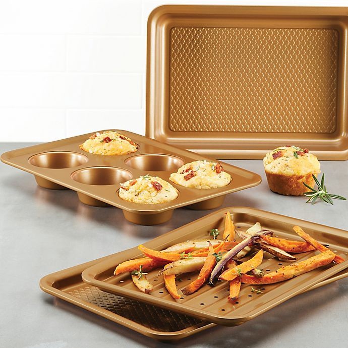 slide 2 of 6, Ayesha Toaster Oven Bakeware Set 1 ea, 1 ct