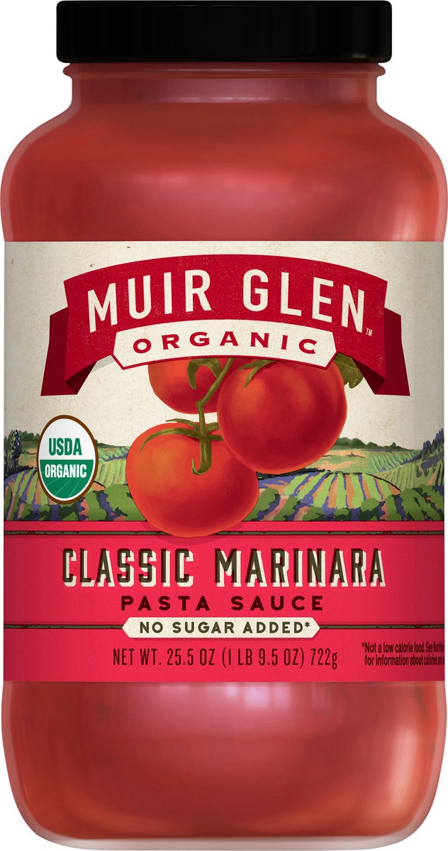 slide 7 of 11, Muir Glen Organic Classic Marinara Pasta Sauce, 23.5 oz, 25.5 oz