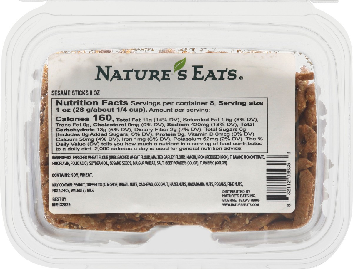 slide 8 of 13, Nature's Eats Sesame Sticks 8 oz, 8 oz