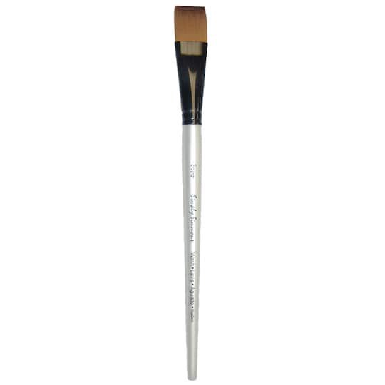 slide 1 of 2, Daler-Rowney Simply Simmons Short Handle Flat Wash Brush, 3/4 in