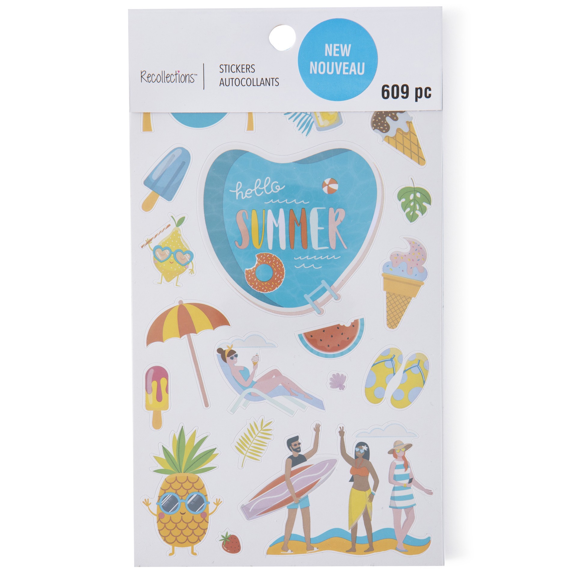 slide 2 of 2, Hello Summer Stickers By Recollections, 4 in x 7 in