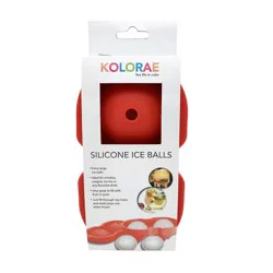 Red Silicone 2 Ball Ice Tray