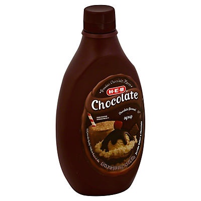 slide 1 of 1, H-E-B Chocolate Syrup, 24 oz