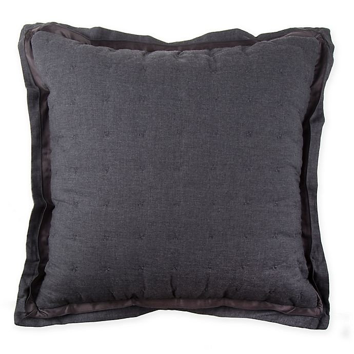 slide 1 of 2, Wamsutta Vintage Cotton Cashmere Square Throw Pillow - Charcoal, 1 ct