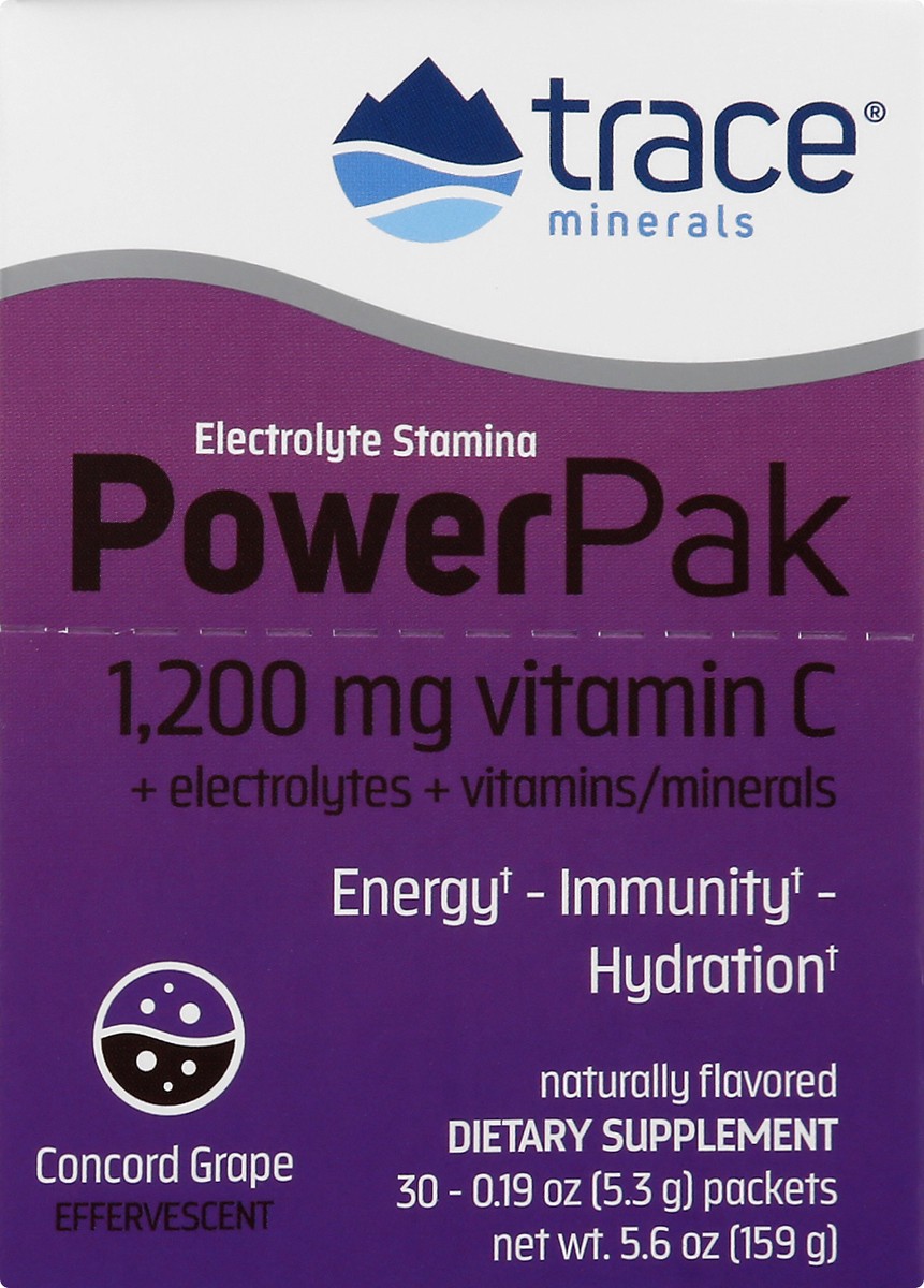 slide 7 of 9, Trace Power Pak Effervescent Concord Grape Electrolyte Stamina 0.19 oz, 0.19 oz