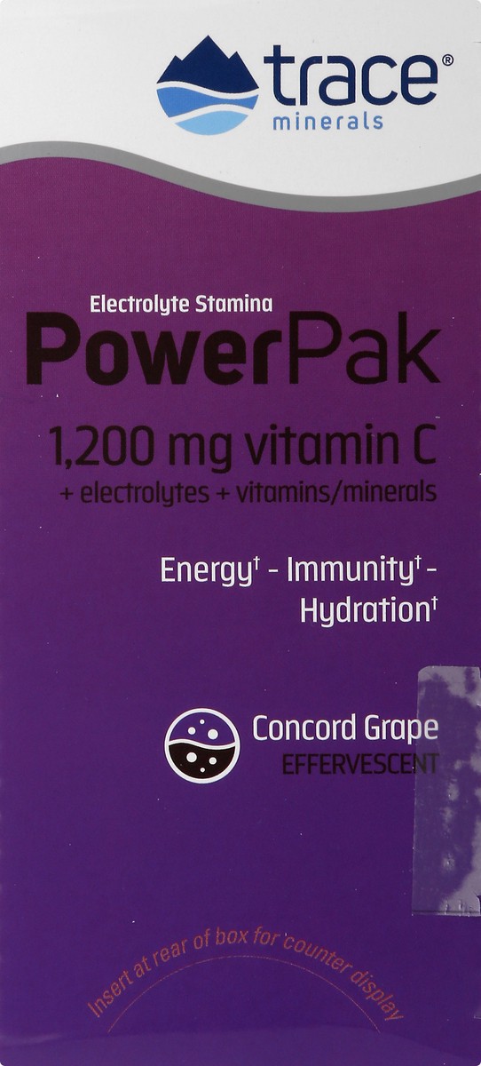 slide 2 of 9, Trace Power Pak Effervescent Concord Grape Electrolyte Stamina 0.19 oz, 0.19 oz