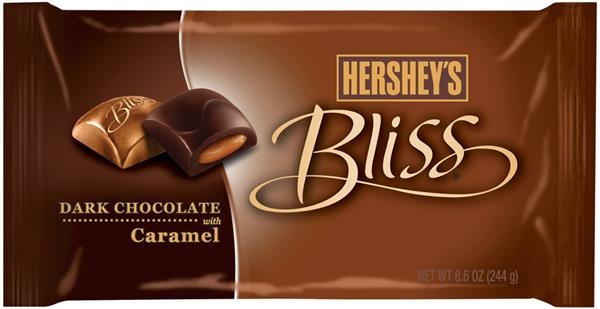 slide 1 of 1, Hershey's Bliss Dark Chocolate With Caramel Candy, 8.6 oz