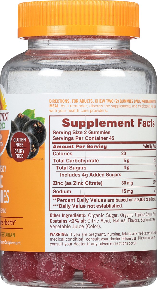 slide 6 of 9, Sundown Zinc Gummies, 90 ct