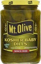 Mt. Olive Kosher Baby Dills Pickles - 24 fl oz jar