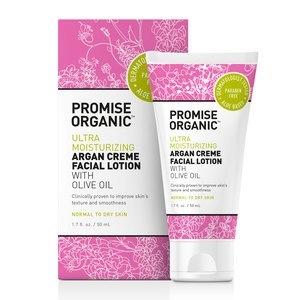 slide 1 of 1, Promise Organic Ultra Moisturizing Argan Creme Face Lotion With Olive Oil, 1.7 oz