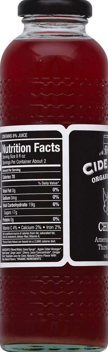 slide 3 of 4, Cide Road Switchel, Organic, Cherry - 14 oz, 14 oz