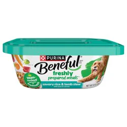 Beneful Purina Beneful Wet Dog Food Freshly Prepared Meals Savory Rice and Lamb Stew with Peas and Carrots - 10 oz. Tub