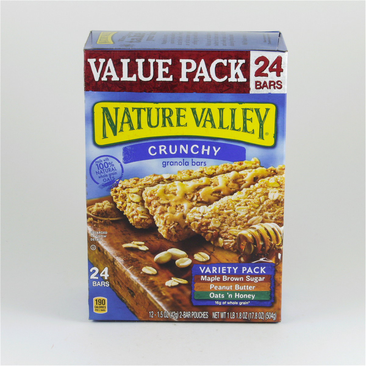 slide 6 of 8, Nature Valley Crunchy Granola Bars Variety Pack, 24 ct