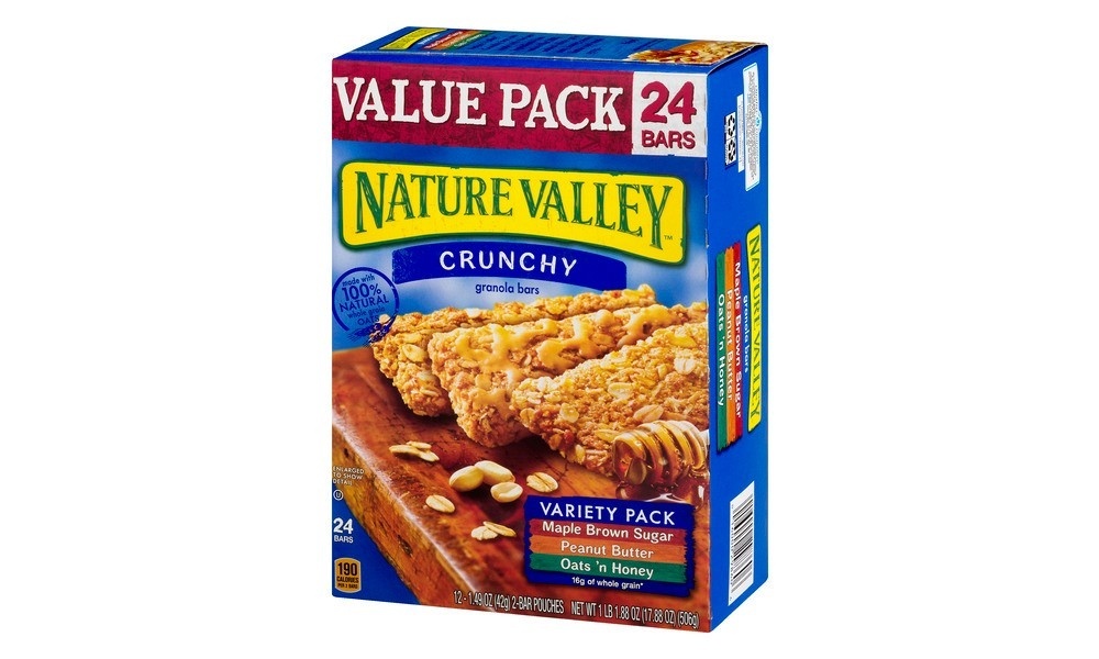 slide 7 of 8, Nature Valley Crunchy Granola Bars Variety Pack, 24 ct