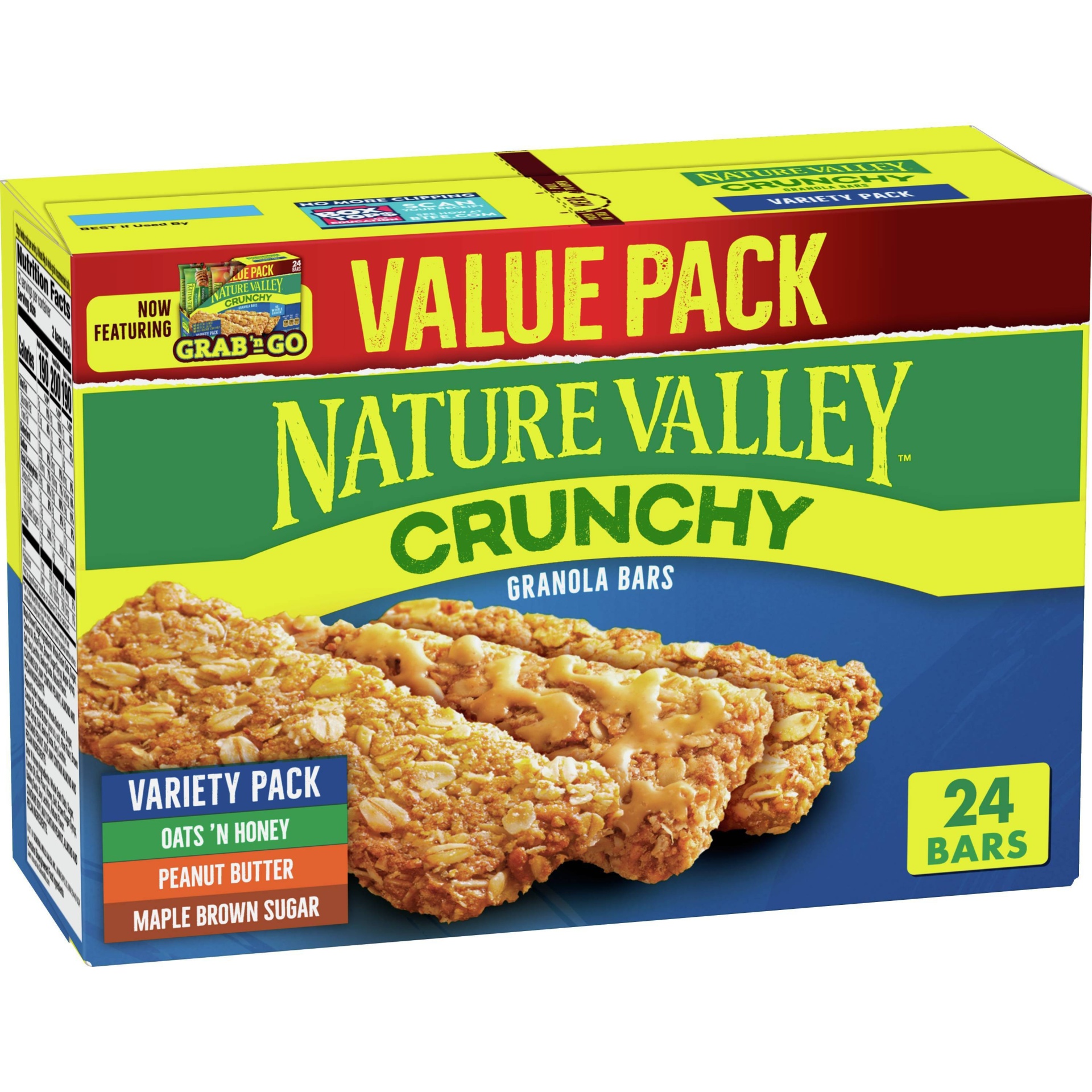 slide 1 of 8, Nature Valley Crunchy Granola Bars Variety Pack, 24 ct