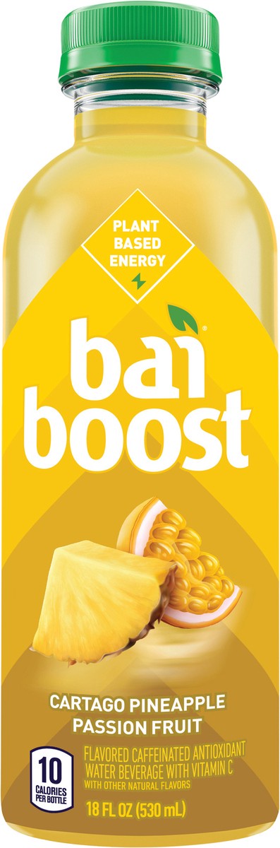 slide 2 of 6, Bai Boost Cartago Pineapple Passion Fruit, Antioxidant Infused Beverage, 18 Fl Oz Bottle, 18 fl oz