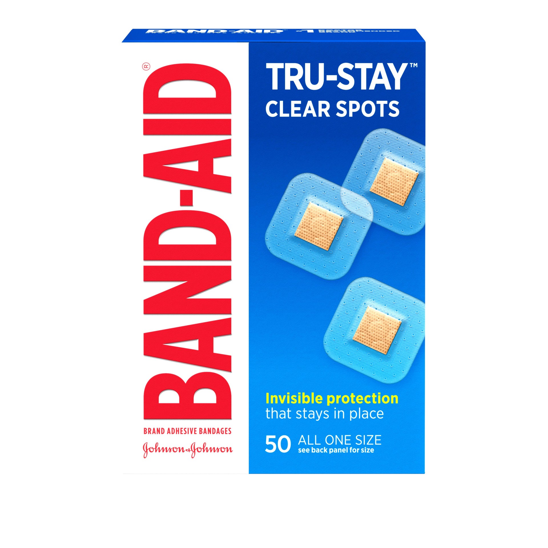 slide 1 of 8, BAND-AID Clear Spot Bandages, 50 ct
