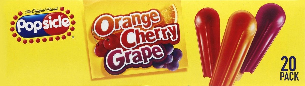 slide 3 of 4, Popsicle Ice Pops Orange Cherry Grape, 20 ct