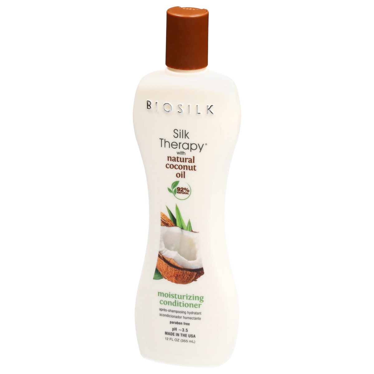 slide 2 of 13, BioSilk Moisturizing Conditioner with Natural Coconut Oil 12 fl oz, 12 fl oz