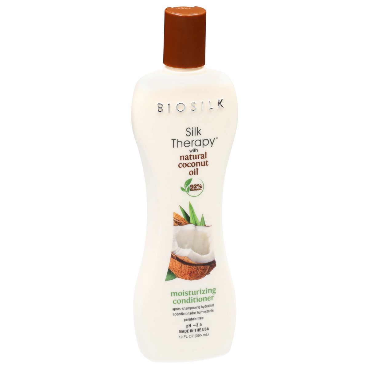 slide 5 of 13, BioSilk Moisturizing Conditioner with Natural Coconut Oil 12 fl oz, 12 fl oz