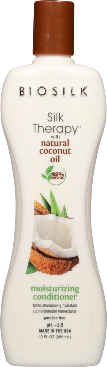 slide 8 of 13, BioSilk Moisturizing Conditioner with Natural Coconut Oil 12 fl oz, 12 fl oz