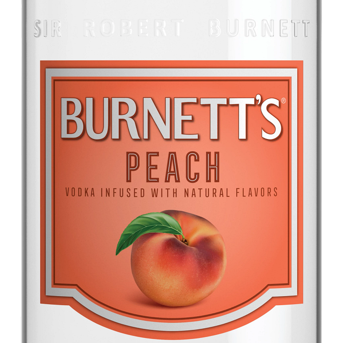 slide 2 of 2, Burnett's Peach Vodka, 1750 ml