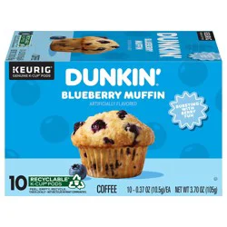 Dunkin'' Dunkin'’ Blueberry Muffin Ground Coffee, Medium Roast, Keurig K-Cup Pods, 10 Count Box