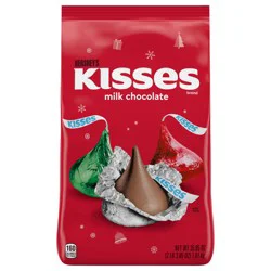 HERSHEY'S KISSES Milk Chocolate, Christmas Candy Bulk Bag, 35.85 oz