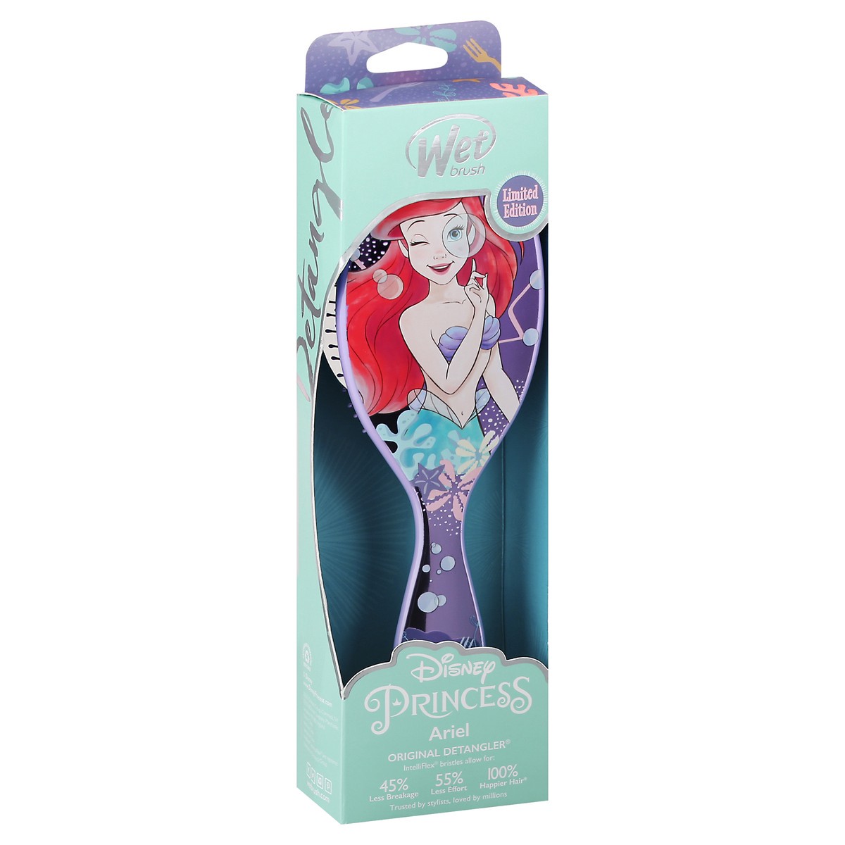 slide 9 of 12, Wet Brush Purple Disney Princess Ariel Original Detangler Brush 1 ea, 1.0 ct