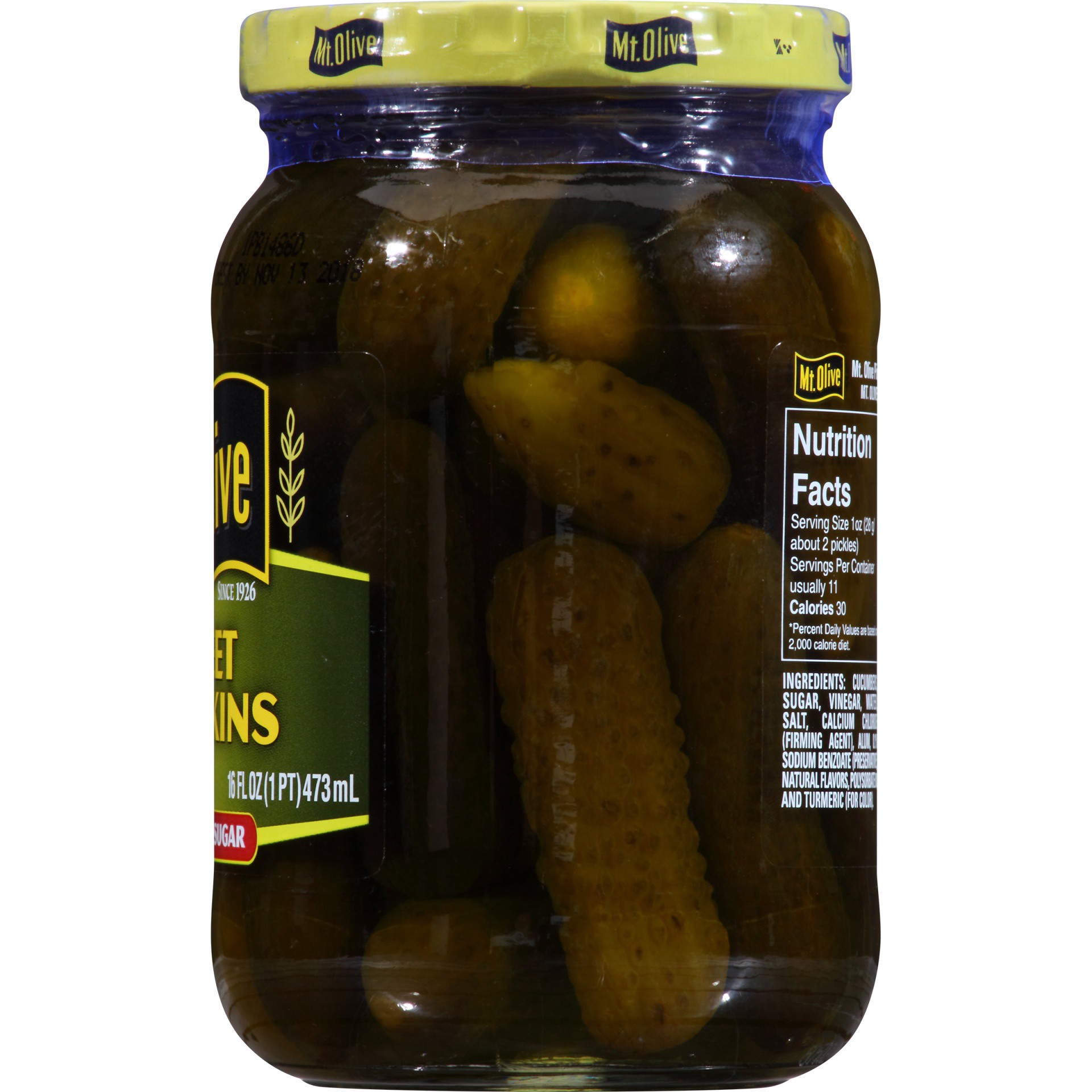 slide 2 of 6, Mt. Olive Sweet Gherkins, 16 oz