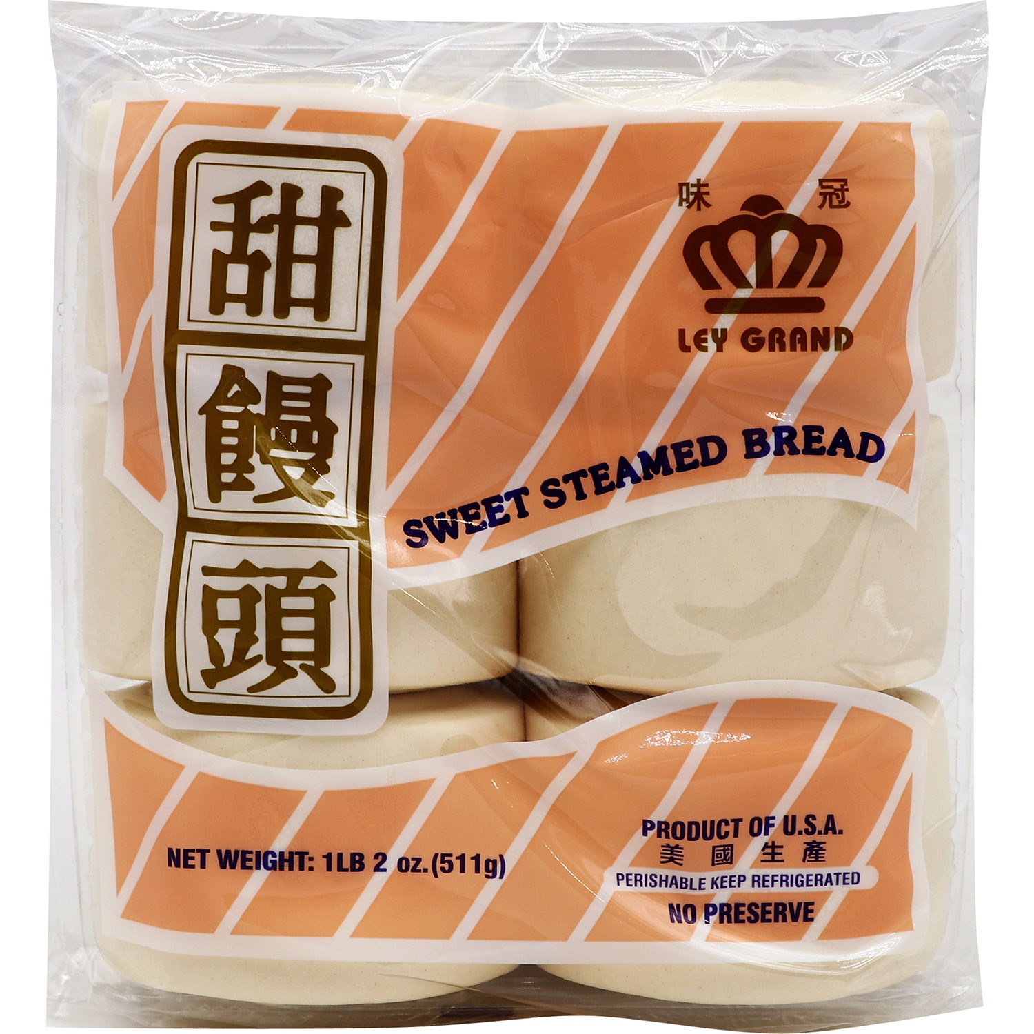 slide 1 of 1, Ley Grand Sweet Steamed Bread, 18 oz