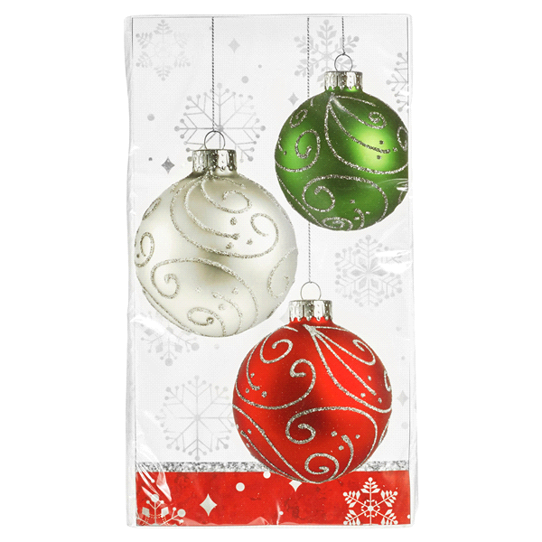 slide 1 of 1, Creative Converting Traditional Ornaments Guest Napkin, 14 ct