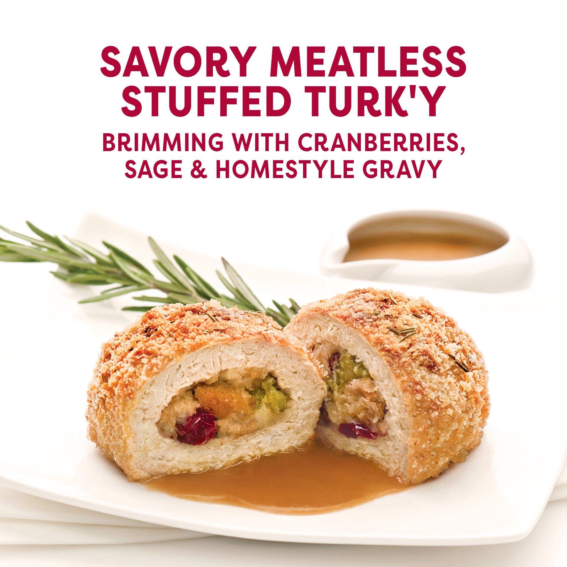 slide 4 of 5, Gardein Stuffed Turk'Y, Savory, Plant Based, 1 ct