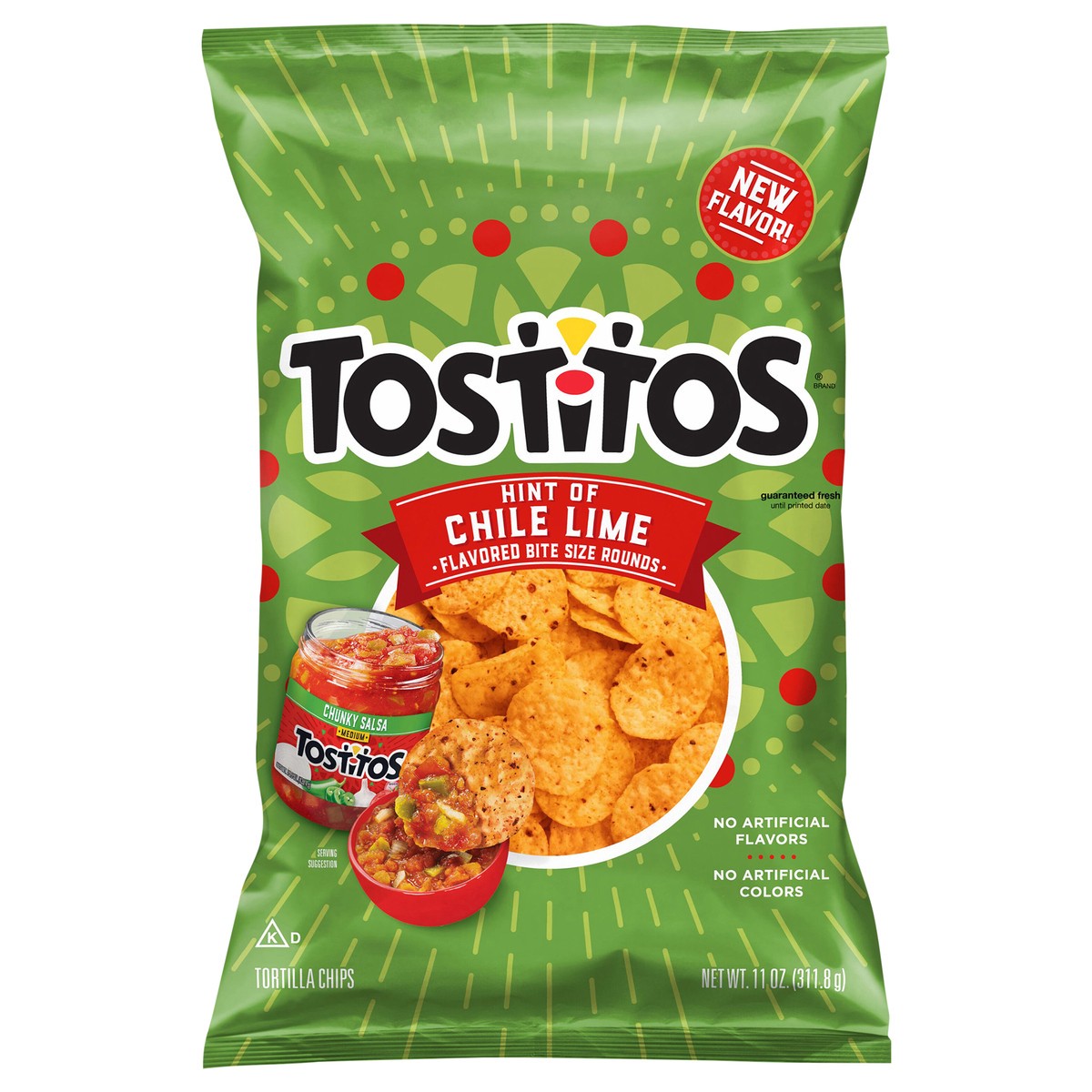 slide 1 of 7, Tostitos Flavored Tortilla Chips Hint of Chile Lime Flavored 11 Oz, 11 oz