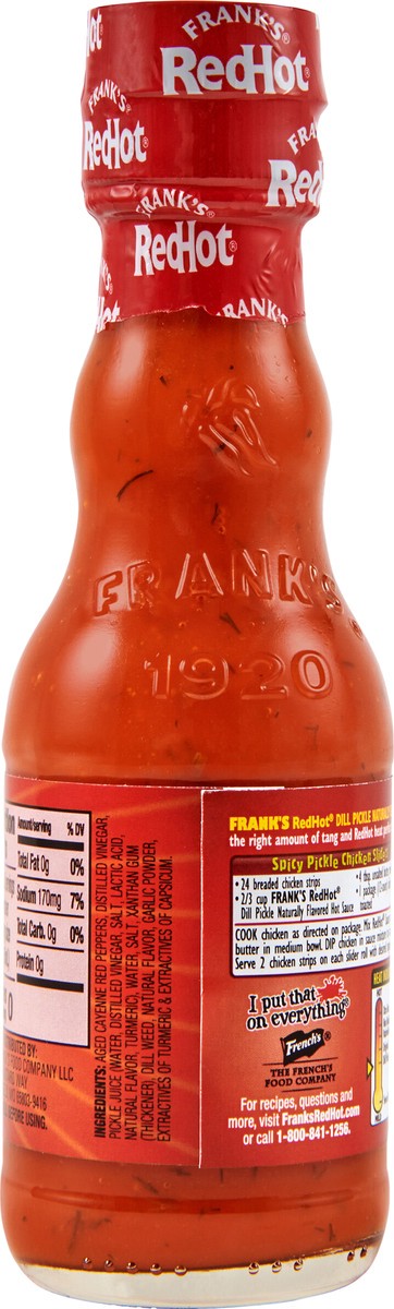 slide 8 of 12, Frank's RedHot Dill Pickle Hot Sauce, 5 fl oz, 5 fl oz