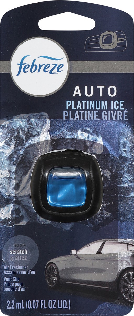 slide 6 of 14, Febreze Car Air Freshener Vent Clip, Patinum Ice, 1 ct