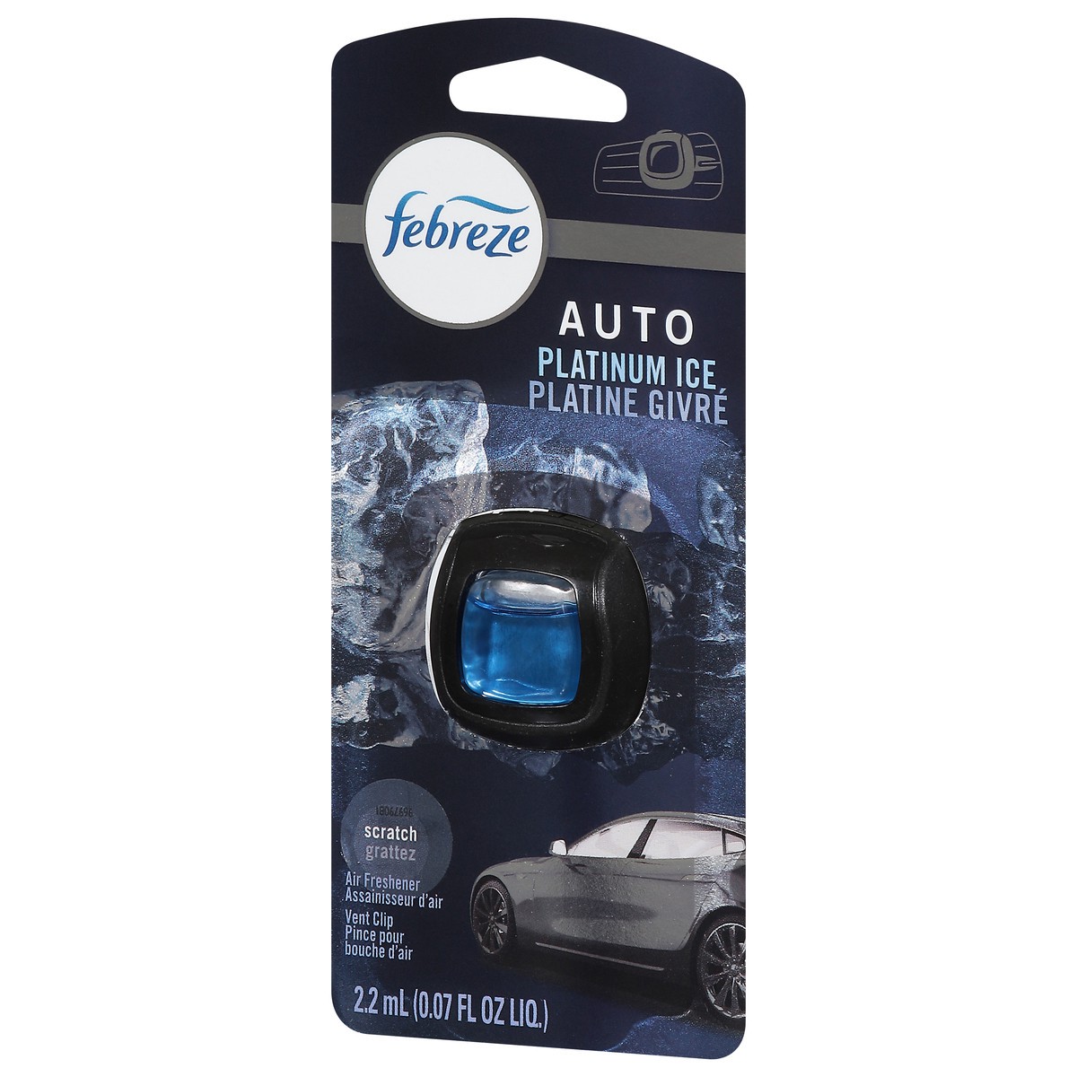 slide 11 of 14, Febreze Car Air Freshener Vent Clip, Patinum Ice, 1 ct