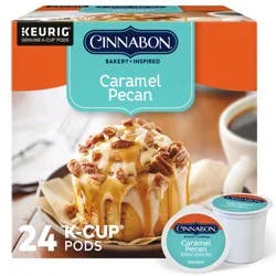 Cinnabon Caramel Pecan Coffee, Keurig Single Serve K-Cup Pods- 24 ct