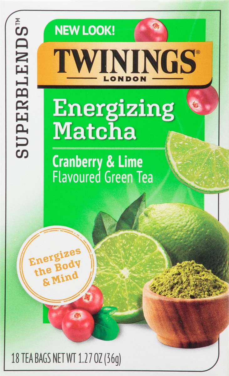 slide 9 of 9, Twinings Superblends Tea Bags Energizing Matcha Cranberry & Lime Green Tea 18 Tea Bags - 18 ct, 18 ct