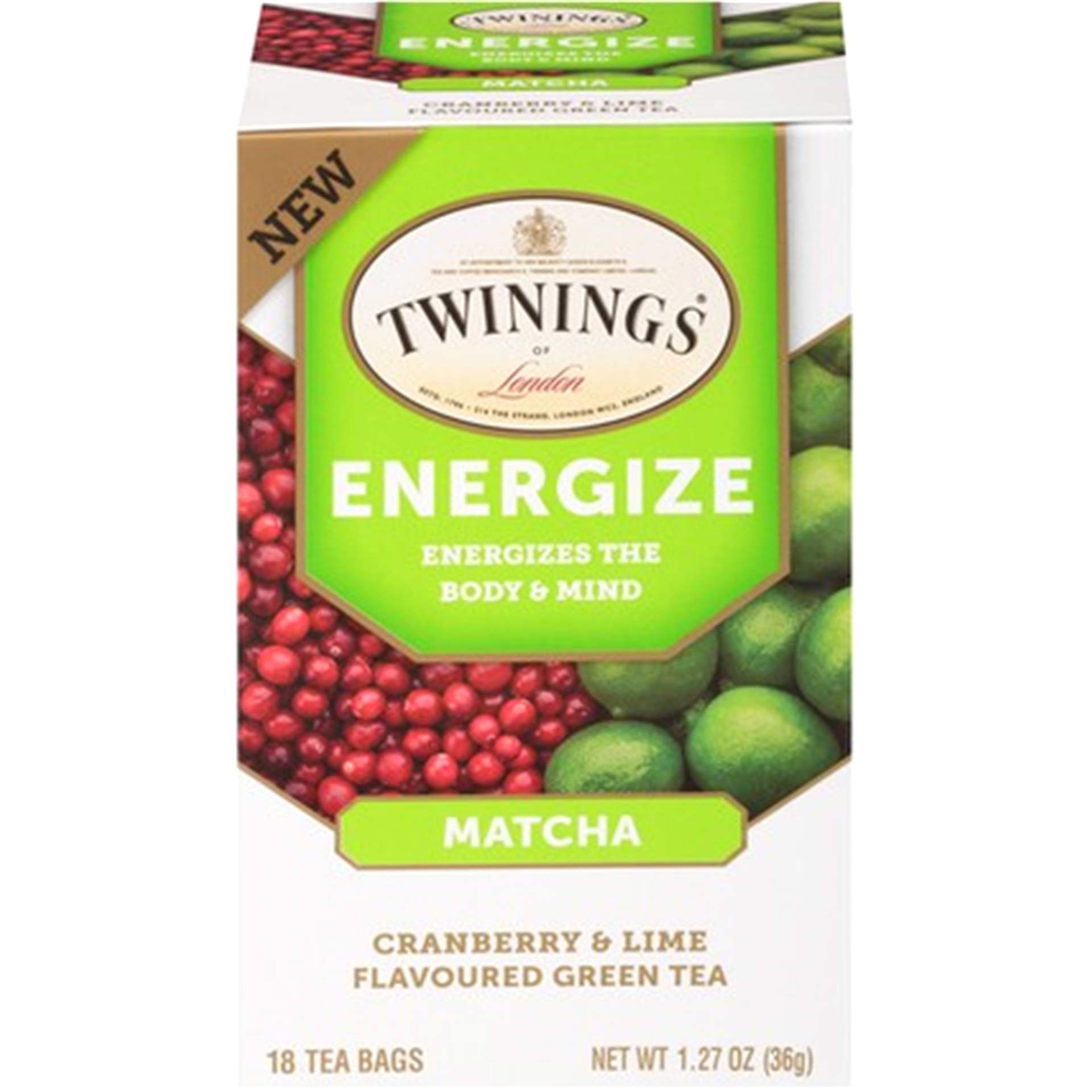 slide 1 of 9, Twinings Superblends Tea Bags Energizing Matcha Cranberry & Lime Green Tea 18 Tea Bags - 18 ct, 18 ct