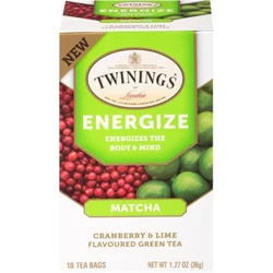 Twinings Superblends Tea Bags Energizing Matcha Cranberry & Lime Green Tea 18 Tea Bags - 18 ct