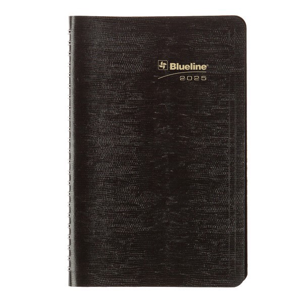 slide 5 of 5, 2025 Blueline Plan & Link Weekly Appointment Planner, 8"" X 5"", 50% Recycled, Black, January To December, 1 ct