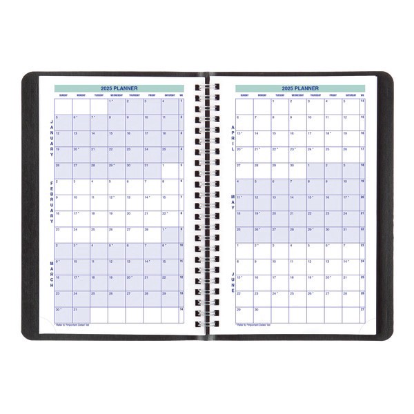 slide 2 of 5, 2025 Blueline Plan & Link Weekly Appointment Planner, 8"" X 5"", 50% Recycled, Black, January To December, 1 ct