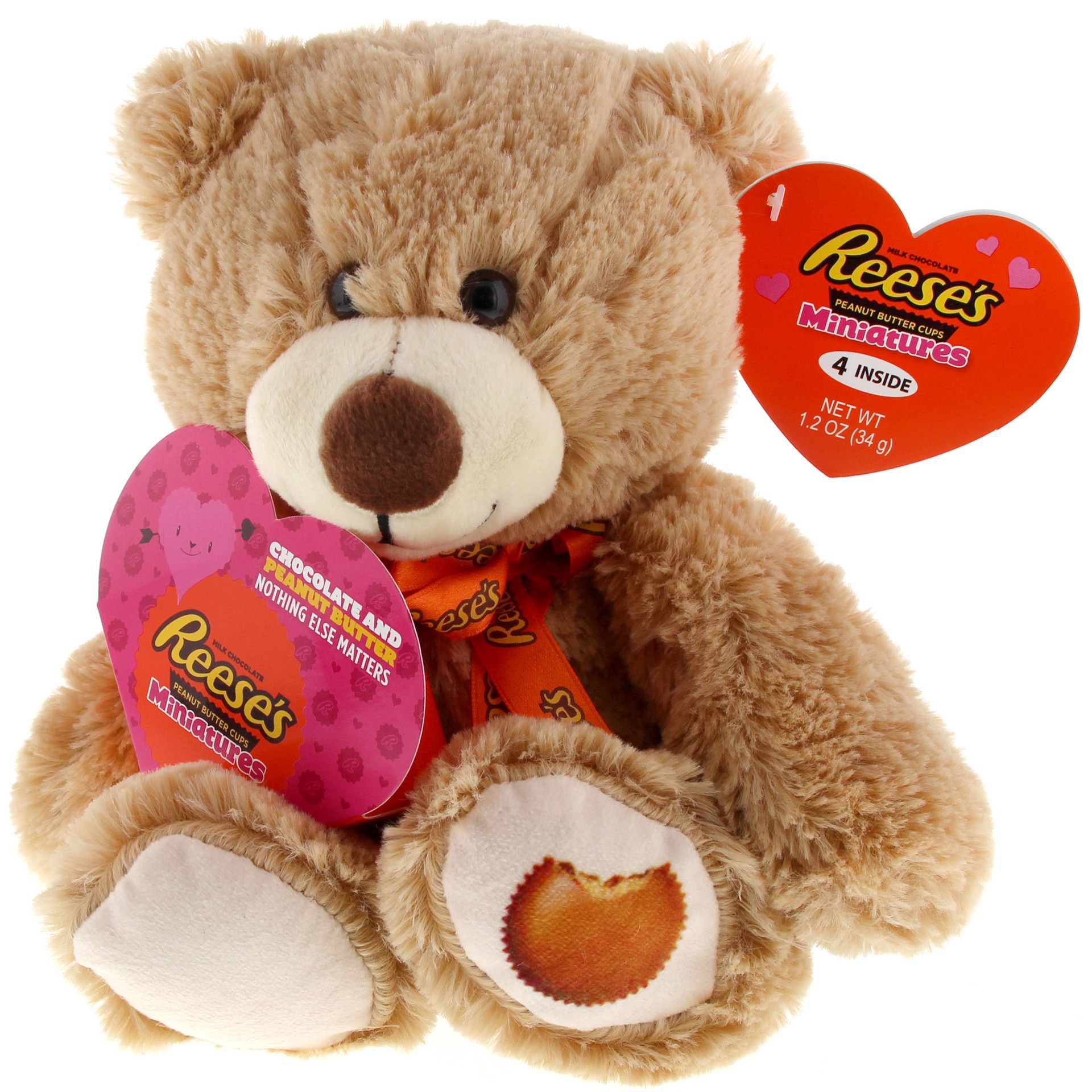 slide 2 of 3, Hershey's Chocolate Valentine Candy With Plush Bear, 1.2 oz